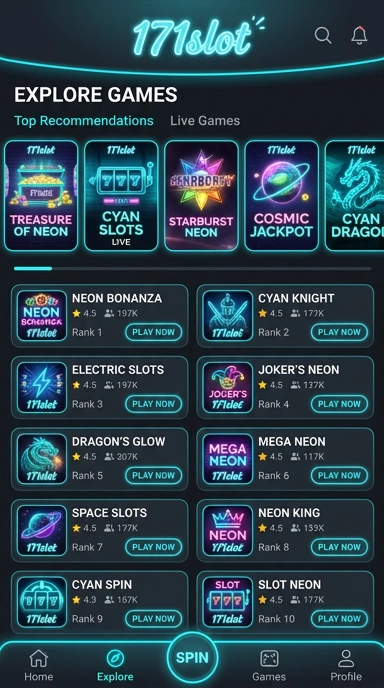 Tampilan katalog aplikasi 171slot