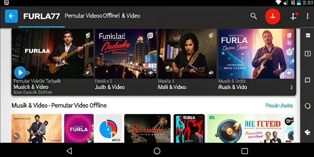Antarmuka FURLA77 yang sederhana dan fungsional untuk pemutar video offline.
