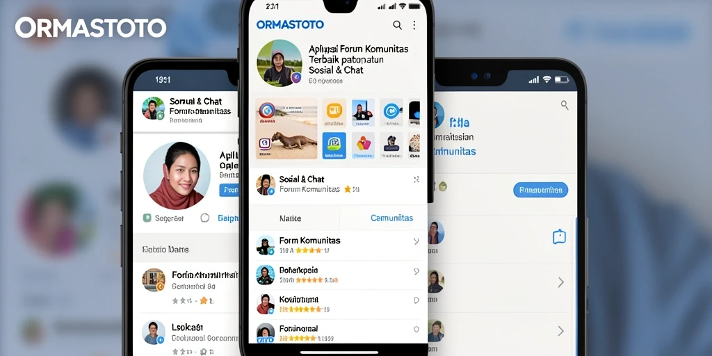 Antarmuka pengguna ORMASTOTO yang menarik dan fungsional untuk forum komunitas.