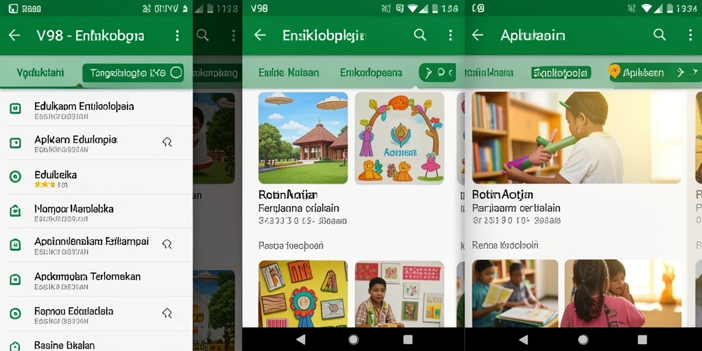 Antarmuka V98 yang informatif dan menarik.