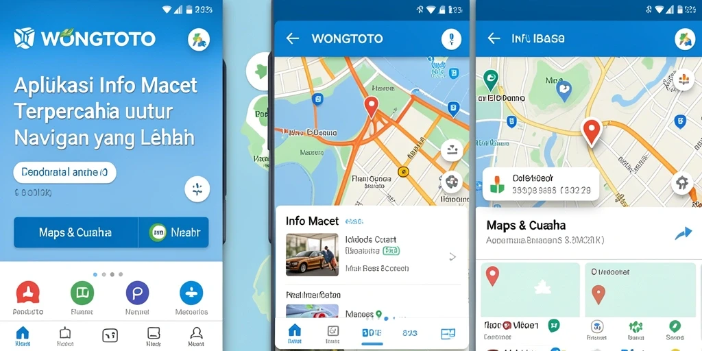 Antarmuka WONGTOTO menampilkan informasi kemacetan yang jelas dan terperinci.
